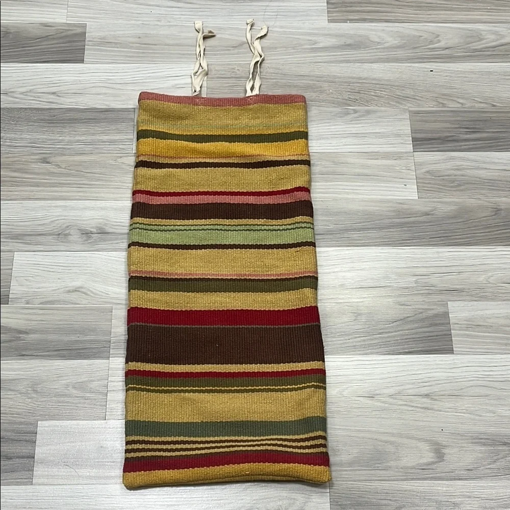 Pottery Barn Cotton Multi ColorLumbar Pillow Cover Stripe Southwestern 12” x 27”